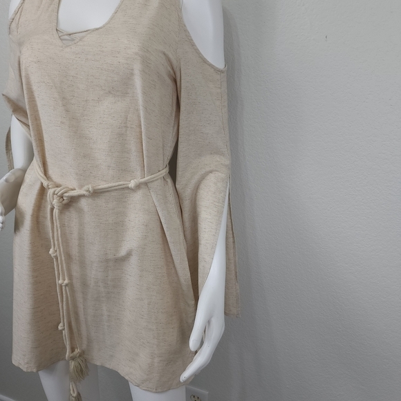 Anthropology Above Mediocre Taste Boho Linen Coastal Cowgirl Dress Size S - Picture 4 of 12